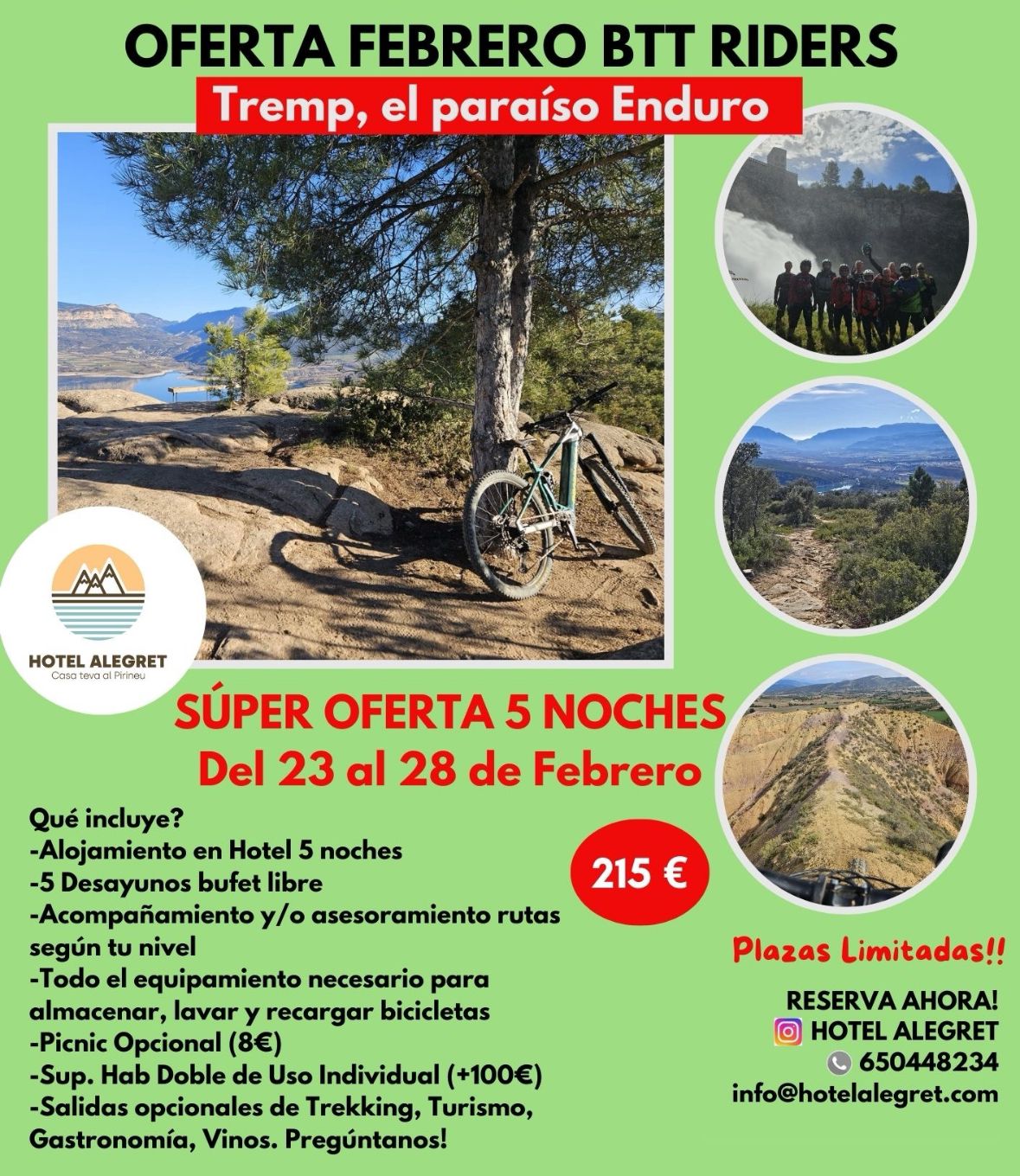 Oferta BTT Riders Hotel Alegret